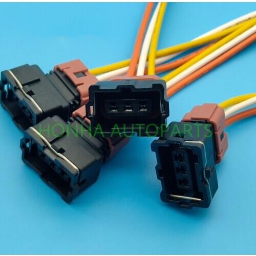 Free shipping 50/100 pcs 3 Pin 15305560 Automotive Wire Harness Socket Ignition Coils Plug Connector with 15cm 18AWG wire
