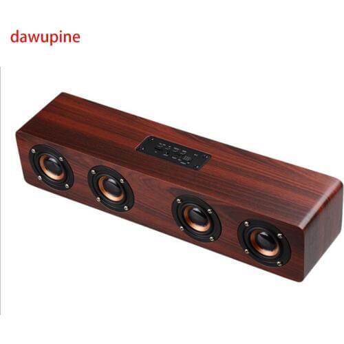 Dawupine Bluetooth Mobile Phone Wood Speaker Mp3 Player USB Disk TF Card Slot For Laptop Computer Loudspeaker Amplifier 4X3W