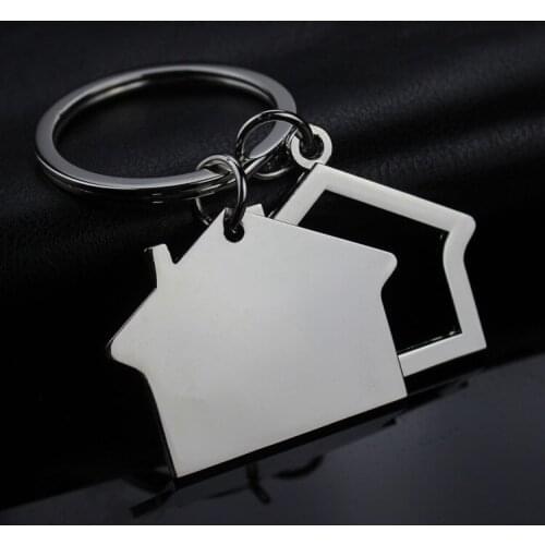 House key chain hut small gift key pendant New real estate opening gift wholesale can be laser lettering K1523