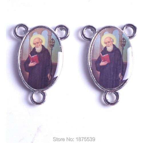 Saint Benedict Rosary Centerpieces 2 Side Same Photo 50 Pieces Per Lot