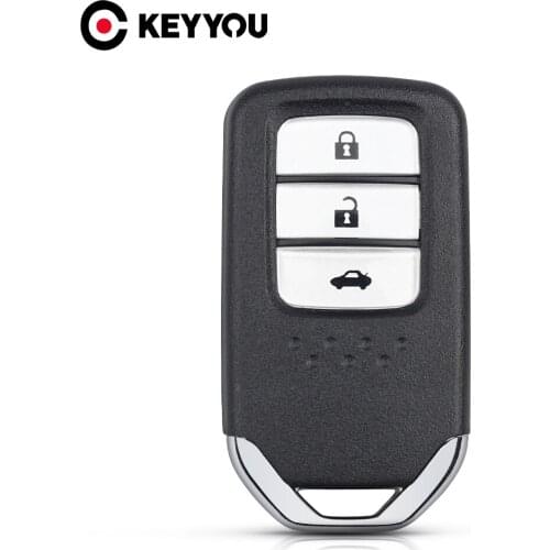 KEYYOU HON66 For Honda Jazz CRV Pilot Accord Civic Fit Freed HRV 2014 2017 Replacement Smart Key Case Remote Key Shell 3 Buttons