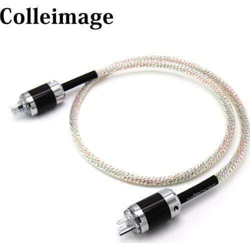 Colleimage HiFi carbon fiber US/EU/AU CD DVD Amplifier Player power plugs Connector 9 Cores 16AWG Valhalla power Cable
