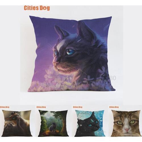Cartoon Cat anima Decorative Pillow Cushion cover Cats Pillows cushions wedding decoration supplies cojines decorations covers