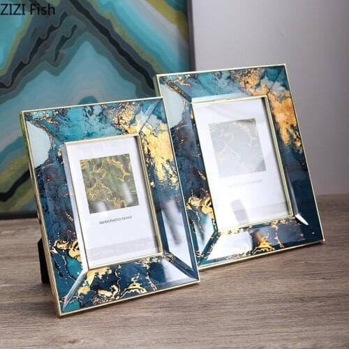 European Metal Frame Stainless Steel Gold Foil Photo Frame Bedroom Decoration Wedding Family Art Photo Frame Home Decoration New