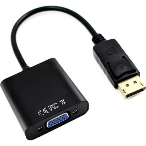 DisplayPort Display Port DP to VGA Adapter Cable Male to Female Converter for PC Computer Laptop HDTV Monitor Projector