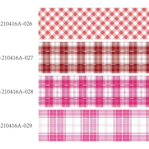 New arrival 22mm 25mm 38mm pink checked printed grosgrain ribbon
