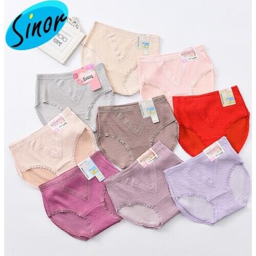 2pcs/bag Manufacturers Add Fat Large Size Fat Mm200 Jin Middle-aged High Waist Womens Lace Underwear One Product Dropshipping