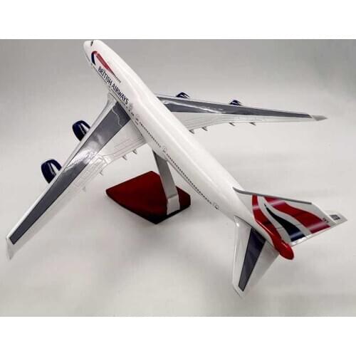 47CM 1:150 British Airways Airplane B747-400 UK Airline Model Toys static Diecast Resin Plane Airliner Adult Collection Gifts