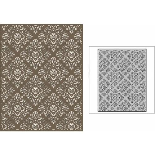 New Spotted Crochet Diamond Background Plate Craft Embossing Mold 2021 Metal Cutting Dies for DIY Scrapbooking Album Card Making