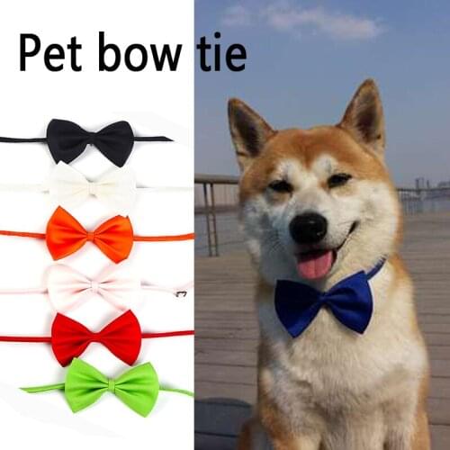 Dog Bow Tie Colorful Convenient Adjustable Pet Necklace Cute Dog Cat Necklace Adjustable Strap For Cat Dog Collar Dog Supplies