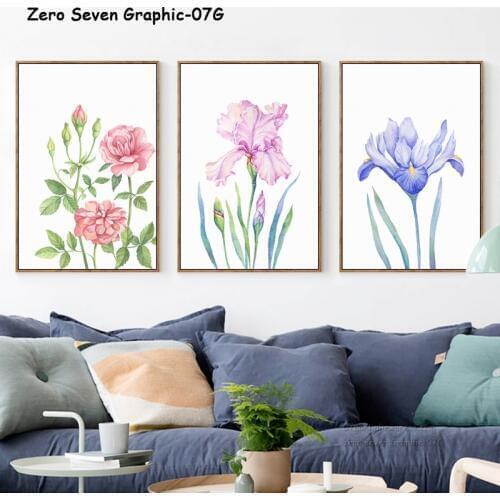 Modern Watercolor Green Plant Flower A3 Canvas Painting Posters And Prints Home Art Pictures Wall Living Room Bedroom Decoration