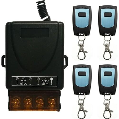 DC12V 24V 36V 48V 1CH 1 CH 30A Relay Remote Control Light Switch Relay Output Radio Receiver Module and Waterproof Transmitter