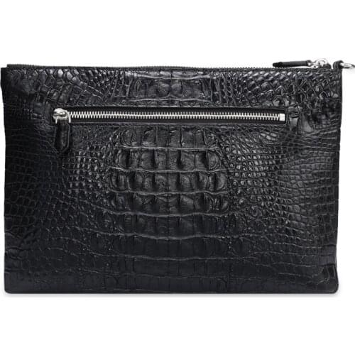 Day Clutches Luxury Men Genuine Crocodile Leather Hand Bag Business Leisure Long Multi-Card Position Envelope Bags Clutch Male