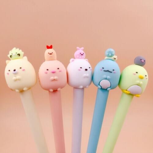35 pcs/lot Kawaii Sumikko Gurashi Gel Pen Cute 0.5 mm black ink Signature Pens School Office writing Supplies Promotional Gift