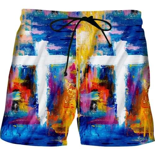 CJLM Summer new Fashion Shorts Colorful Pants Art Painting Sports Shorts Boys 3D Full Body Print 5XL dropship large size 5XL