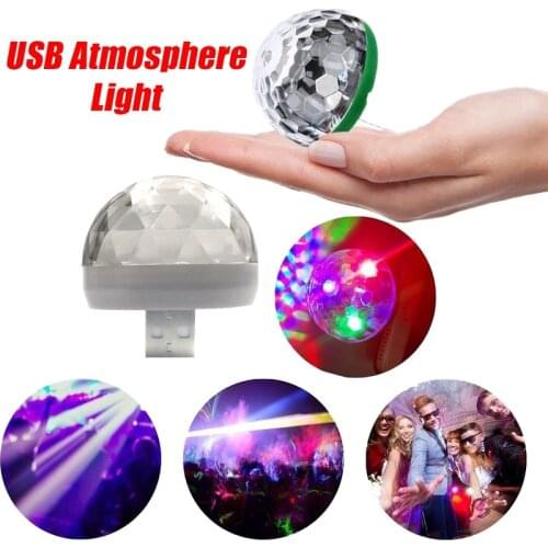 LED USB Atmosphere Light Car Auto Lamp Colorful Music Sound Light for Party Holiday Wedding Holiday Party KTV Atmosphere Lamp