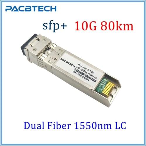 10G SFP+ Transceiver Dual Fiber ZR 80km LC Connector Switch SFP Module 10G Fiber Optical Module Router Switch