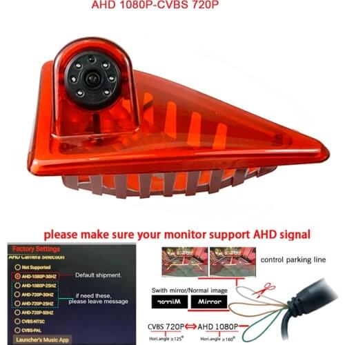 AHD CCD car Brake Light Rear view camera For Renault Master Nissan NV400 Opel Movano Vauxhall Movano reverse camera IR light