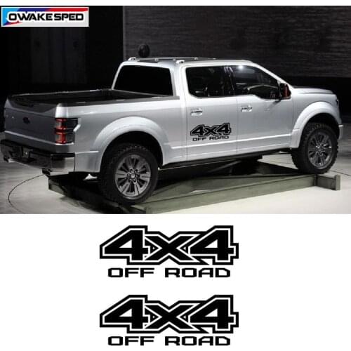 2pcs Car Styling Auto Body Stickers 4X4 OFF ROAD Graphics Vinyl Decal Door Side Decor Decal For Ford F-150