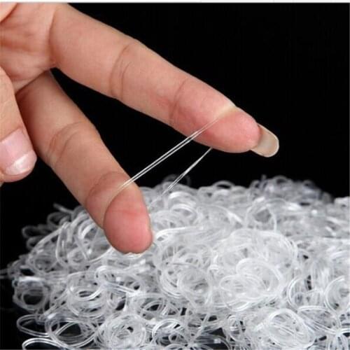 200/1000pcs Girls Elastics Hair Bands Baby Hair Accessories 1cm Mini Disposable Ponytail Holder Rubber Bands Gum for Hair