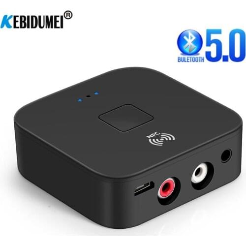 3.5mm AUX NFC Bluetooth 5.0 Receiver RCA Jack Hifi Wireless Adapter Auto On/OFF Bluetooth 5.0 4.2 Car Audio Receiver