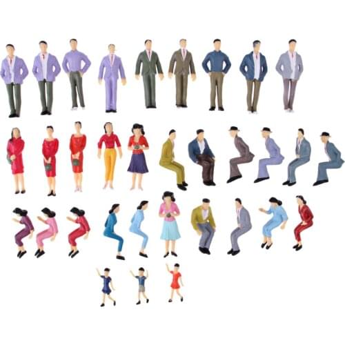 4.2-7.6cm Height People Passenger Model Figure Plastic HO 1/25 Scale Mix Lot