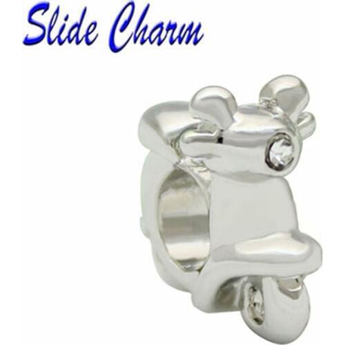 5mm straight hole fashion jewelry DIY charm, European and American style womens motorcycle beads Fit Pandora Bracelet Necklace