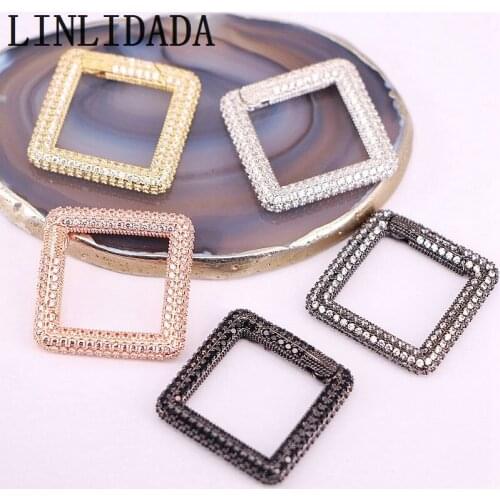 5Pcs, 27mm Square Shape Openable Clasp Spring Snap Belt Clip Carabiner Hook Key Chain Jewelry Findings
