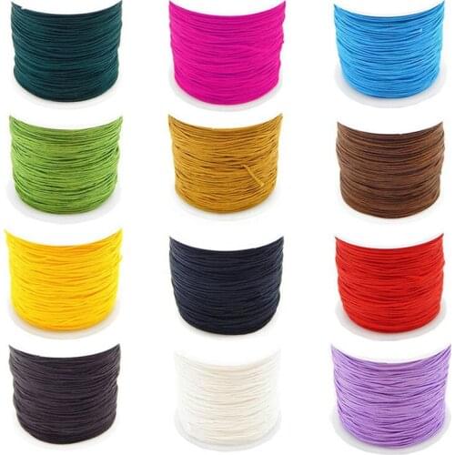 55m 0.8mm Vintage Braid Rope Jewelry Jade Beads Cord Braided Retro Pendant Manual String Bracelet Ropes Diy Apparel Cords