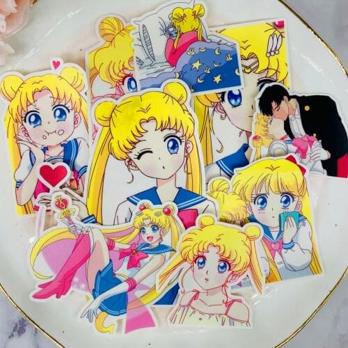 9pcs cut girl sticker for kid homemade book stickers on laptop /decorative scrapbooking Luggage compartment refrigerator sticker