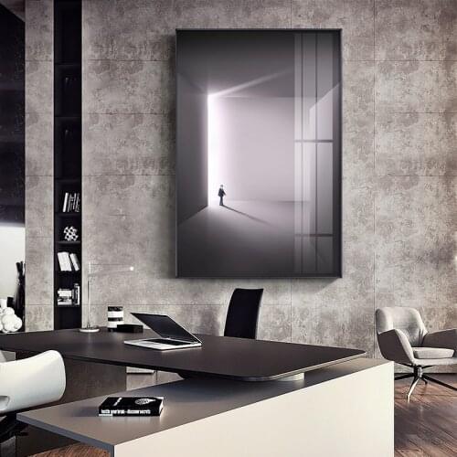 Abstract Dark and Light Canvas Painting posters and print Figure Art Wall Black Vision Pictures for Living Room Bedroom Aisle