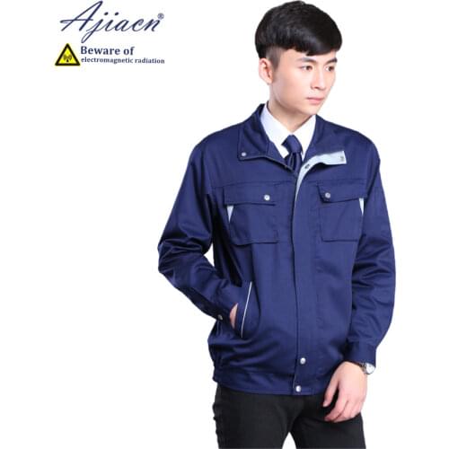 Ajiacn Genuine Electromagnetic radiation shielding zipper jacket monitoring room computer room EMF shielding custom clothing