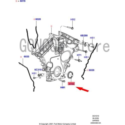 CAR front crankshaft oil seal For dMo nd eoA cce sso ri esM ave ri ckE sca pe Engine crankshaft front oil seal Crankshaft seal
