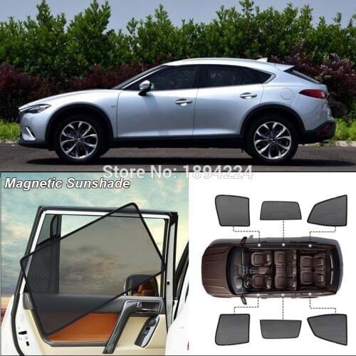 Car Full Side Windows Magnetic Sun Shade UV Protection Ray Blocking Mesh Visor For Mazda CX-4
