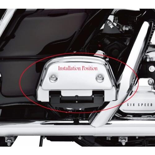 Aftermarket free shipping motorcycle parts Gear Skull passenger footboard floorboard cover For Harly Touring Softail Dyna black