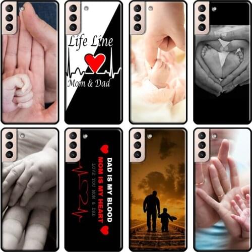 Mom Dad Baby Family Phone Case For Samsung Galaxy S21 S20 Ultra Note 20 Note 10 S8 S9 S10 Plus S20 FE Coque