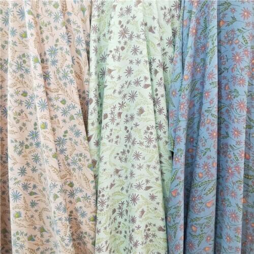 Flower Print Chiffon Fabric fashion Dress Fabric Skirt Party cloth patchwork material