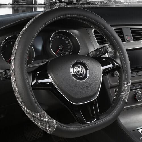 D Shape O shape Car Steering Wheel Cover Non-slip PU Leather for POLO GOLF 7 Scirocco Suzuki Swift Nissan Rogue High Quality