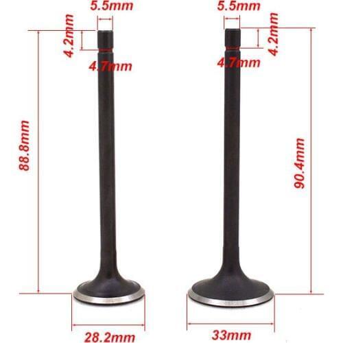 For Qingqi Suzuki QM200GY GS200 GTX200 GS199 200cc Motorcycle Engine Valve Intake Exhaust Stem Valve Egine Spare Parts