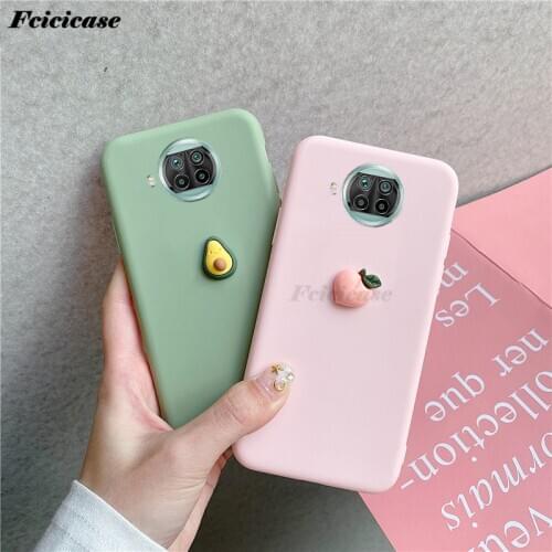 For Xiaomi Mi 10T Lite Case 3D Fruit Silicone Cover For Xiaomi Mi 10T Pro Mi10T Pro 5G Soft Cute Phone Bags Grape Back Covers