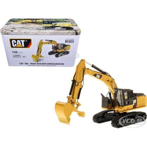 DM 1:50 Caterpillar Cat 568 GF Road Builder Excavator Engineering Machinery 85923 Diecast Model For Collection,Decoration