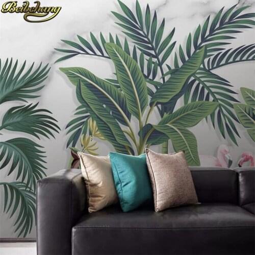 Beibehang custom papel de parede 3D rainforest banana leaf photo mural wallpaper for wall papers home decor living room bedroom