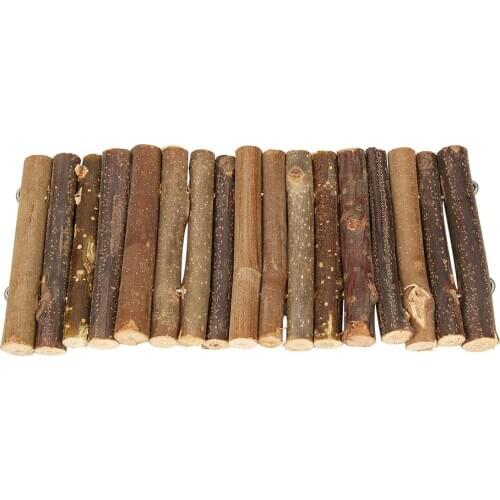 Hamster Natural Wooden Bridge Ladder HouseToy Suitable For Reptile Like Hamester, Mice, Rodents' Chewing And Climbing