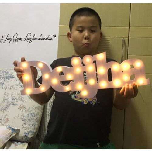Baby name Bespoke luxury gift Light up letters bespoke light up name Birthday gift name with white LED lights Bedroom decoration