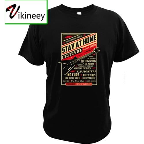 Quarantine Social Distancing Festival 2020 T Shirt Funny Gift Stay Home Bands Dropship T-shirt