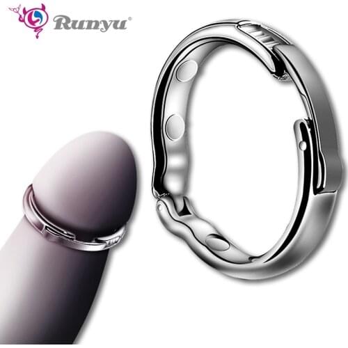 Good for Male Metal Foreskin Correction Penis Ring Adjustable Size Glans Physiotherapy Ring Circumcision Ring V Type Cock Ring