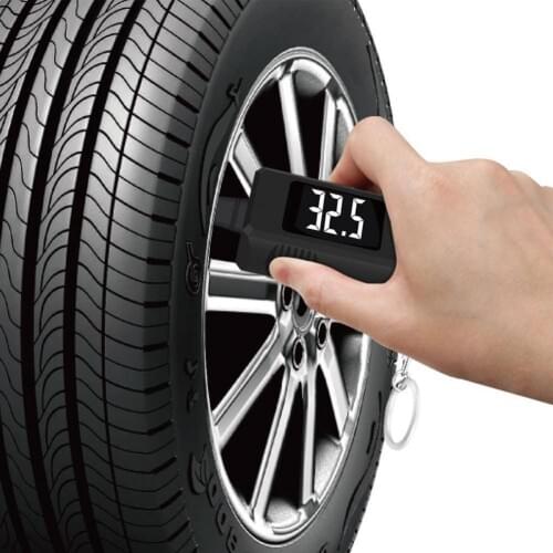 2-in-1 Tyre Pressure Gauge LCD Digital Display Tire Gauge And Tread Depth Gauge With Key Chain For Cars SUV Trucks And Vehicles