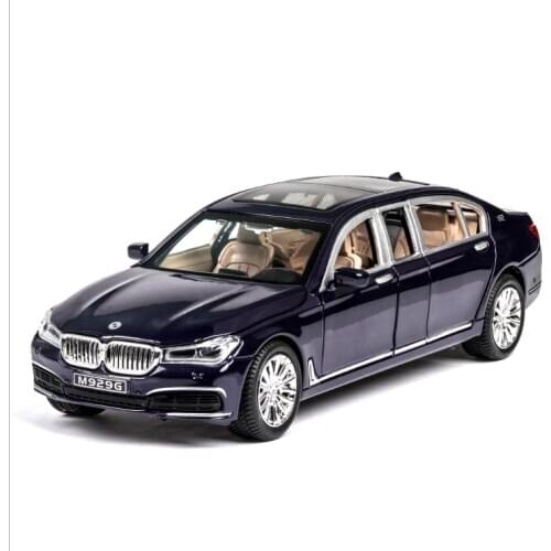 760li simulation 1:24 alloy toy car model with sound and light door opening ornament souvenir for childrens birthday