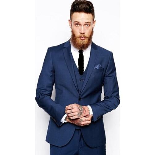 Mens Suits Groom Tuxedos Groomsmen Wedding Party Dinner Best Man Suits Blazer Custom Made (Jacket+Pants+Vest+Tie) NO:770