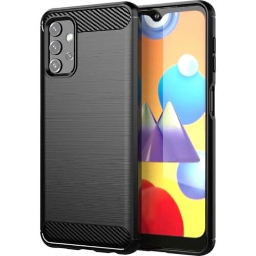Soft TPU Silicone Case for Samsung Galaxy A32 Silicone Fitted Carbon Fiber Soft TPU Shockproof Phone Cover